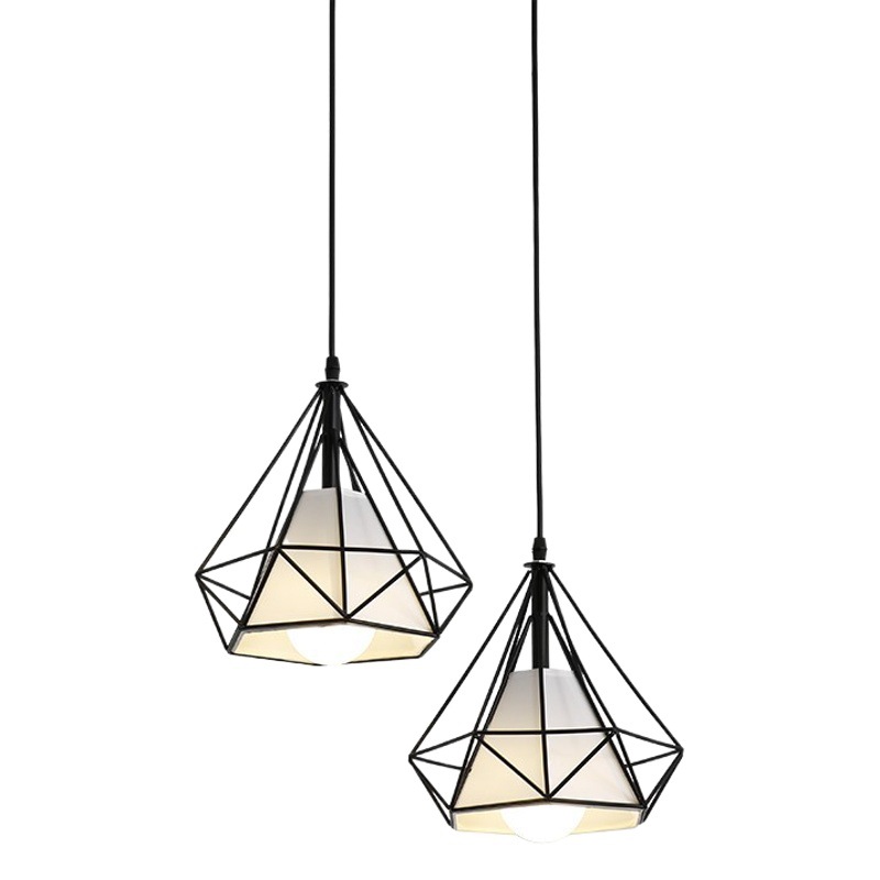 Lámpara de comedor de tres cabezas creativa lámpara de mesa de comedor personalizada moderna minimalista nórdica pequeña lámpara de pasillo de barra de estilo industrial