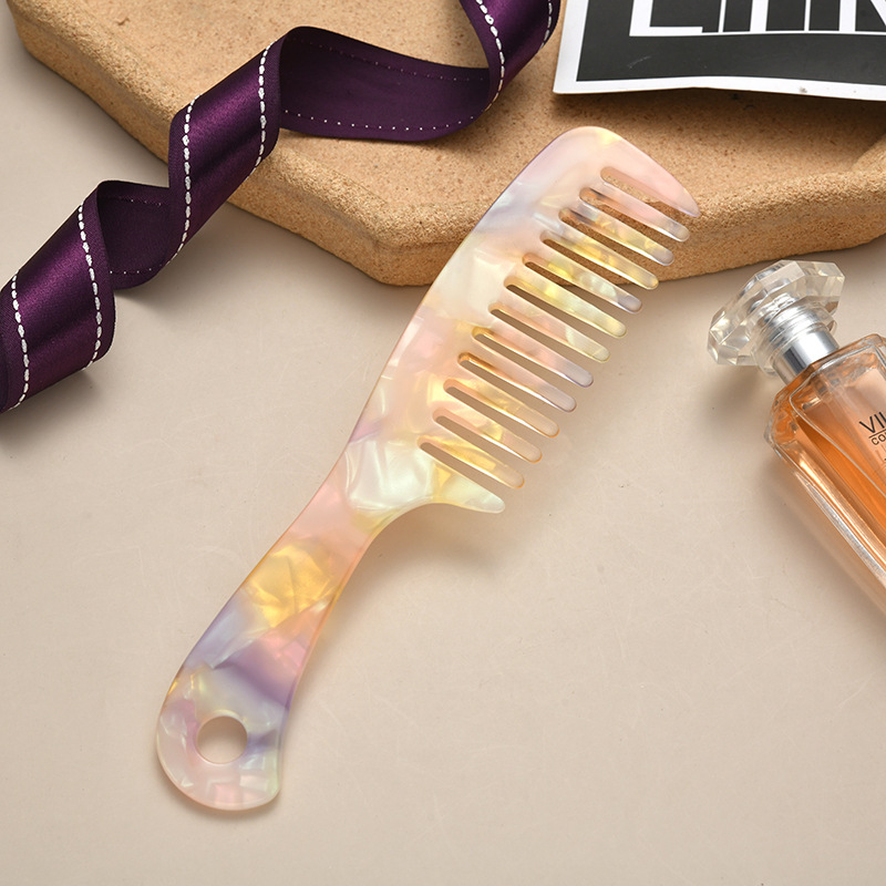 Jianzhi europeo y americano estilo coreano moda acetato placa anti-estática peine Corea del Sur ins lindo peine del pelo largo peine