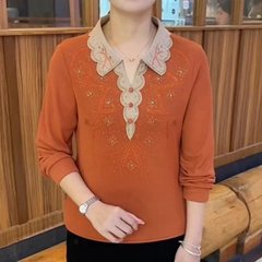 減齢のお母さんの秋の服の洋風の熱いドリルはやせていることができます。