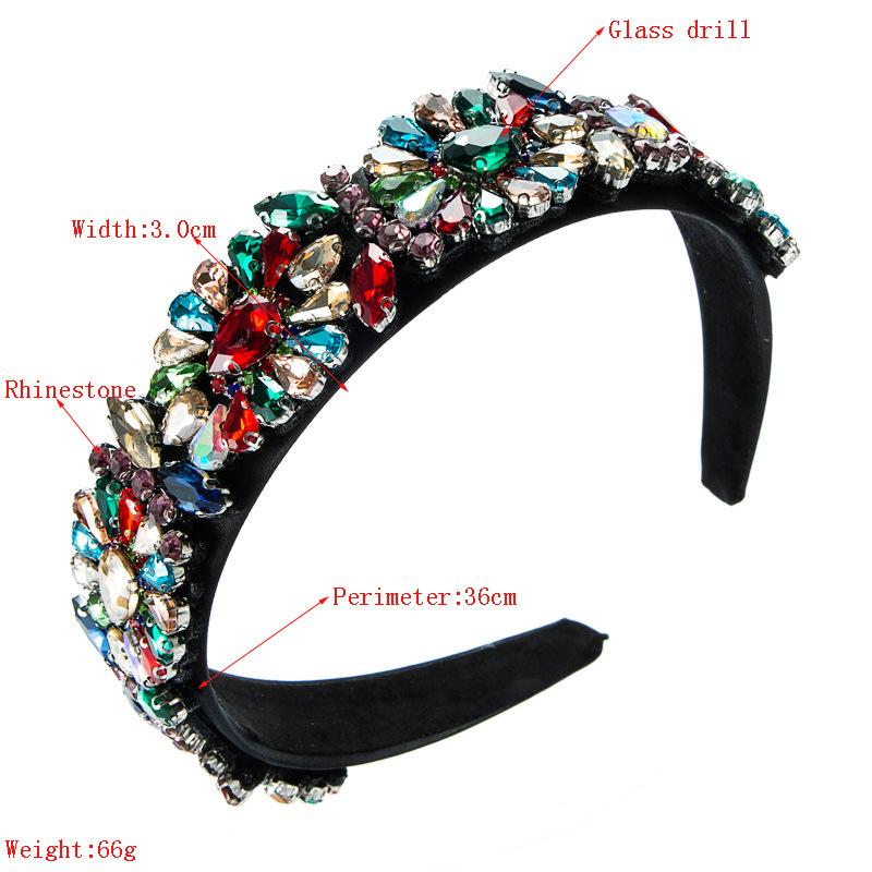 Wholesale Baroque Wide-brim Rhinestone Headband Nihaojewelry display picture 1