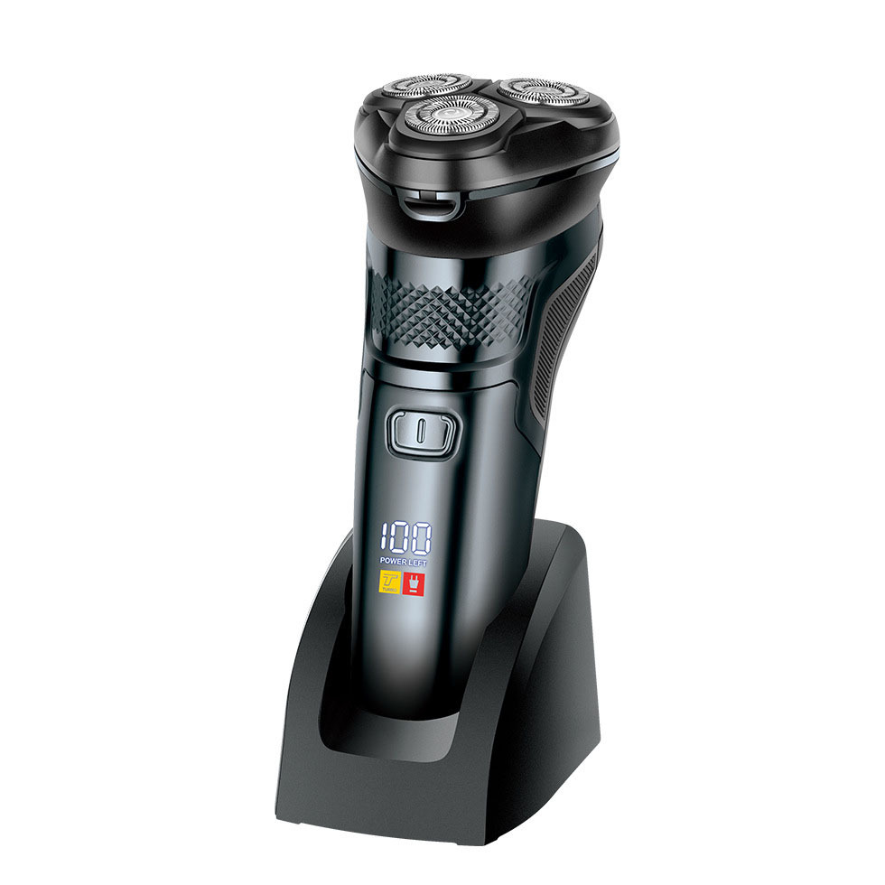 Men's Portable Electric Shaver USB Rechargeable Intelligent Digital Display Beard Shaver Fully Washable Home Appliances Personal Care_voghion.com
