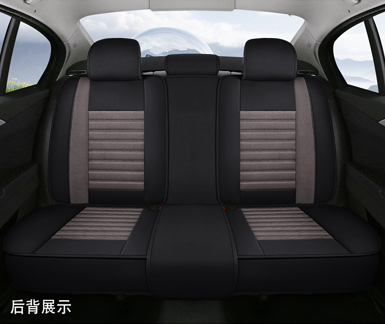 Linen Fully Enclosed Car Seat Cushion Seat Cover Cross-Border Foreign Trade Car Seat Cushion Universal Four-Season Car Seat Cover Car