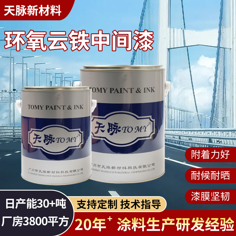 户外钢结构桥梁护栏环氧云铁防锈漆 防腐工程油漆环氧云铁中间漆