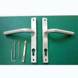 304不锈钢隔断门把手 有框玻璃门执手 窄锁体锁面板 铝合金框门锁