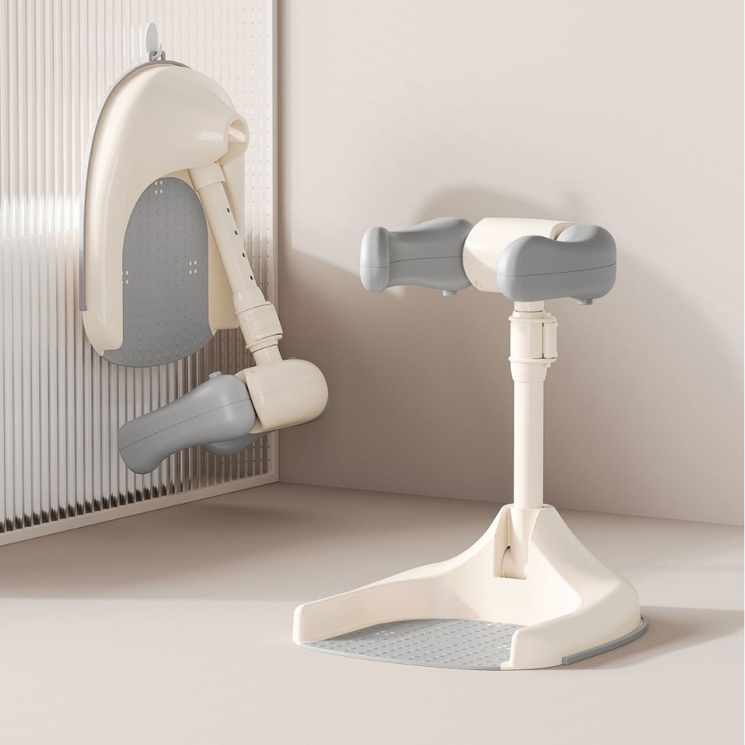 Soporte de Baño de Pie para Bebé de Plástico PP, Antideslizante para Baño de Bebés
