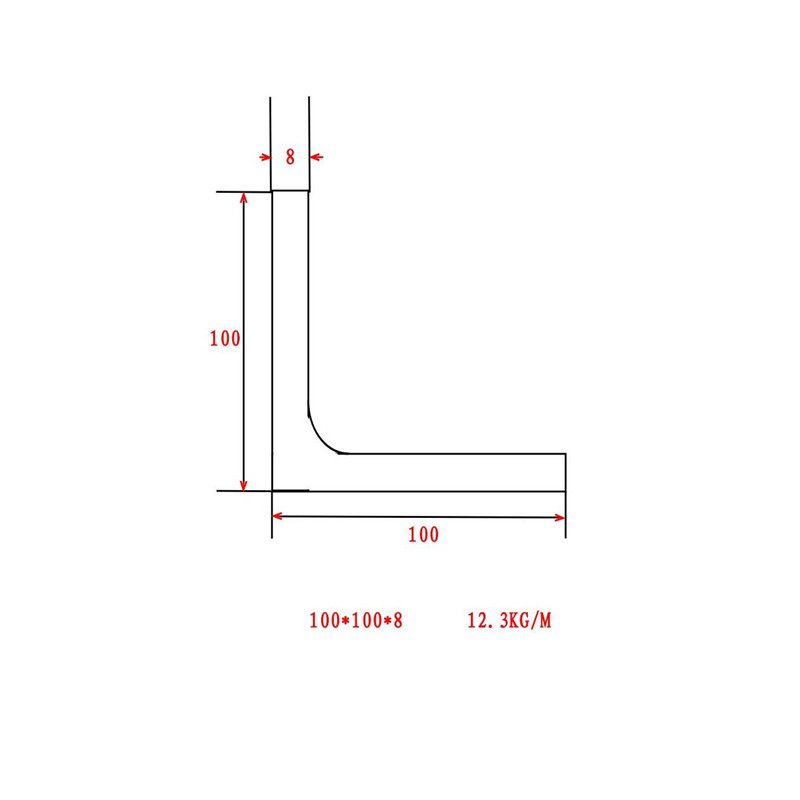 欧标角钢规格100x100x8加工批发价格S355JR