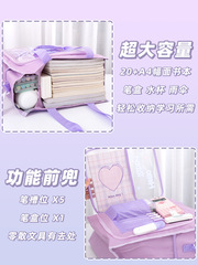 Student Tutoring Handbag Book Bag Tutoring Bag Canvas Large Capacity Middle School Student Elementary School Student Document Bag with Zipper