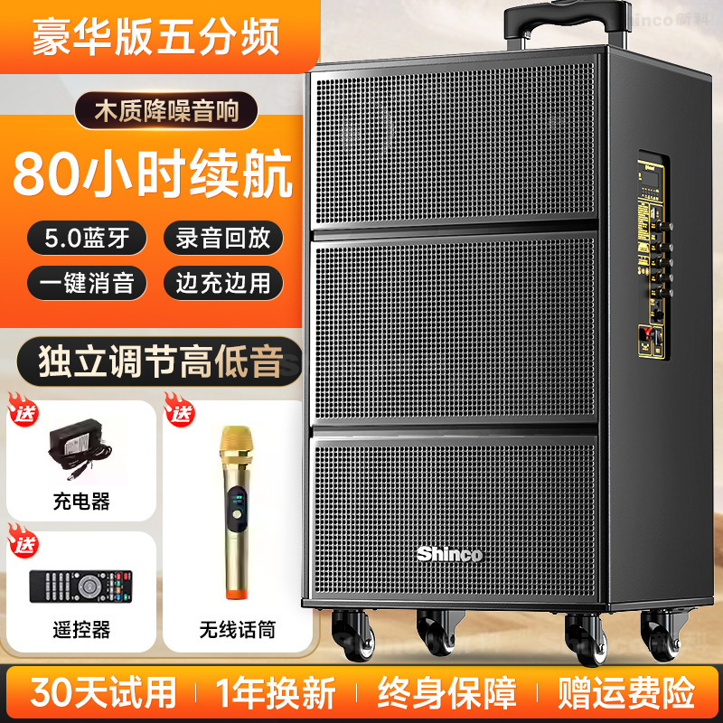 2025新款广场舞音响户外k歌大功率高音量拉杆音箱蓝牙专业演出|undefined