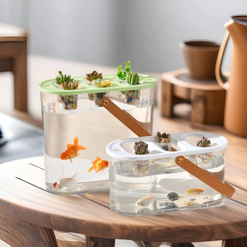 Пластиковый настольный гидропонный ящик для наблюдения за растениями, сумка для суккулентов, аквариум для золотых рыбок, прозрачный аквариум для черепах, ленивый аквариум