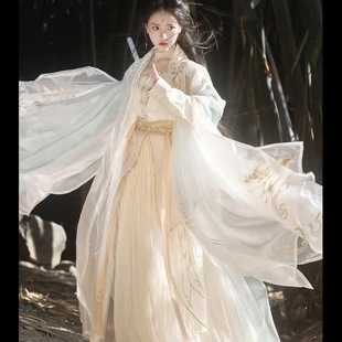 New Heavy Industry Embroidery Song-made Hanfu Women Please Cold Wind Super Fairy Ancient Costery Embroidery Big Sleeve Chivalrous Ancient Costery Antique Hanfu