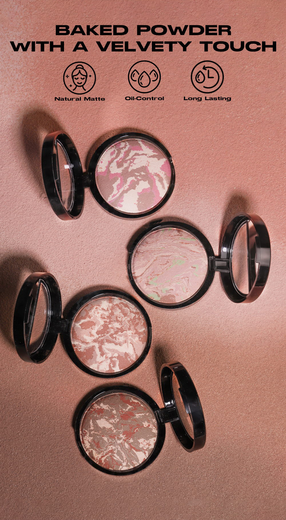 YOUNG VISION 4-color Pork Belly Baking Powder Foundation is a fine and smooth powder that can enhance skin tone and set the makeup Application Scenario