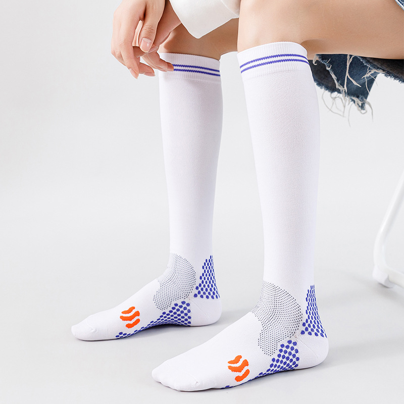 Unisex Mode Farbblock Nylon Jacquard Socken display picture 1