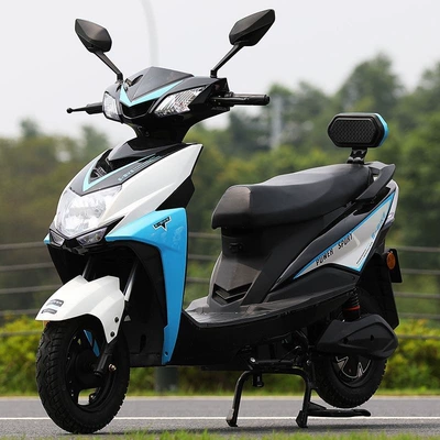 60V for Adults, Dual-Seat Electric: Elektrikli motosikletlər - three-point-blue-60v-5-battery-pack-220ah-black-gold-edition
