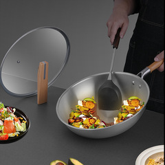 廚房健康鈦鍋純鈦炒鍋無塗層平底鍋炒菜鍋工廠批發鍋具