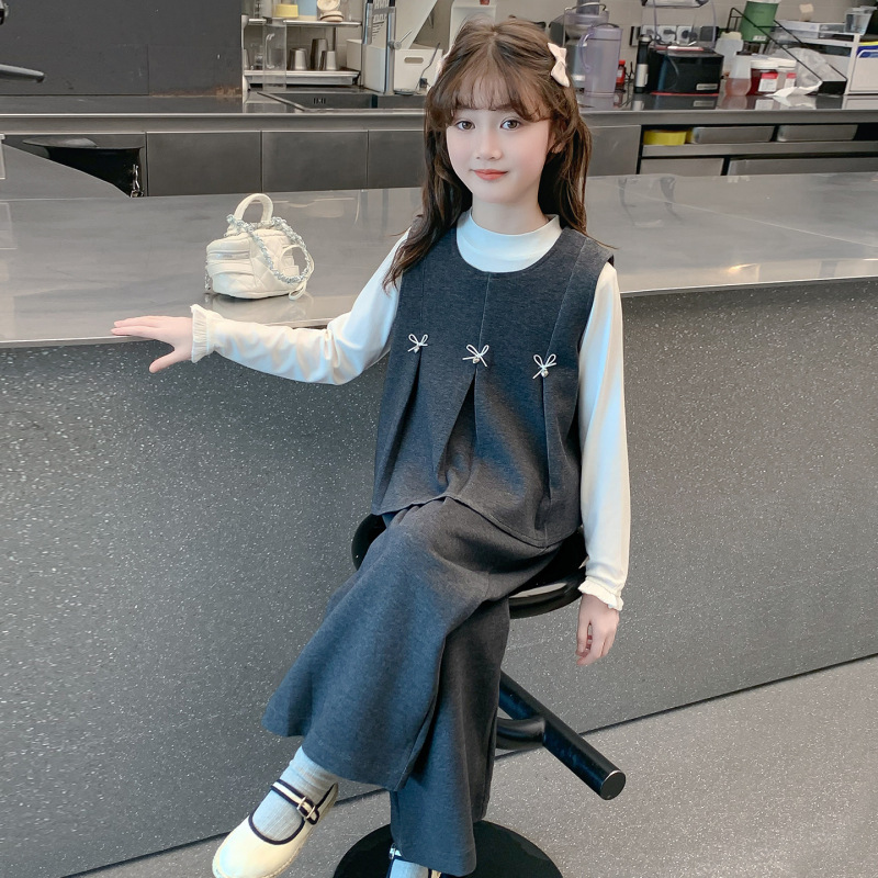 女童套装春秋款2025新款儿童洋气时髦网红小香风三件套女孩秋装潮|undefined