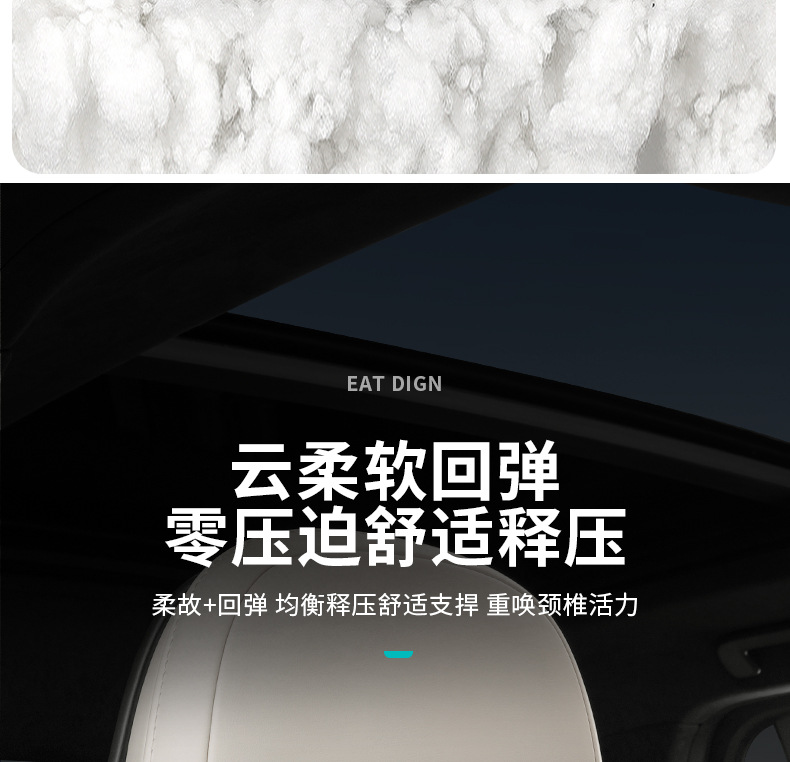 Nio Es6 Ec6 Es8 Et5 Et7 Headrest Neck Pillow Car Lumbar Pillow Accessories Official Same Model