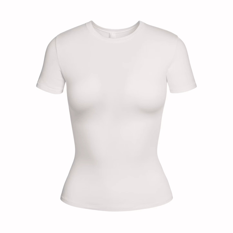 カーダシアン・アンジェラベイビー同色新色ミルクシェイクパウダーCOTTON JERSEY半袖Tシャツトップス|undefined