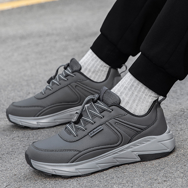 Zapatos para hombres de edad avanzada Otoño nuevo cuero impermeable zapatos casuales para caminar zapatos para hombres de mediana edad papá zapatos de viaje
