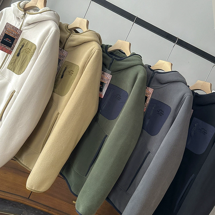 Островной список! Двусторонний кашемир сохраняет тепло и тепло! Осенняя и зимняя мужская и женская толстая шерстяная куртка с капюшоном