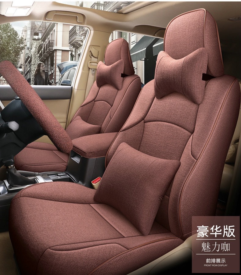 [Cross-Border] Toyota 4Runner 11-24 Prado Linen Seat Cover Full Surround Car Seat Cushion