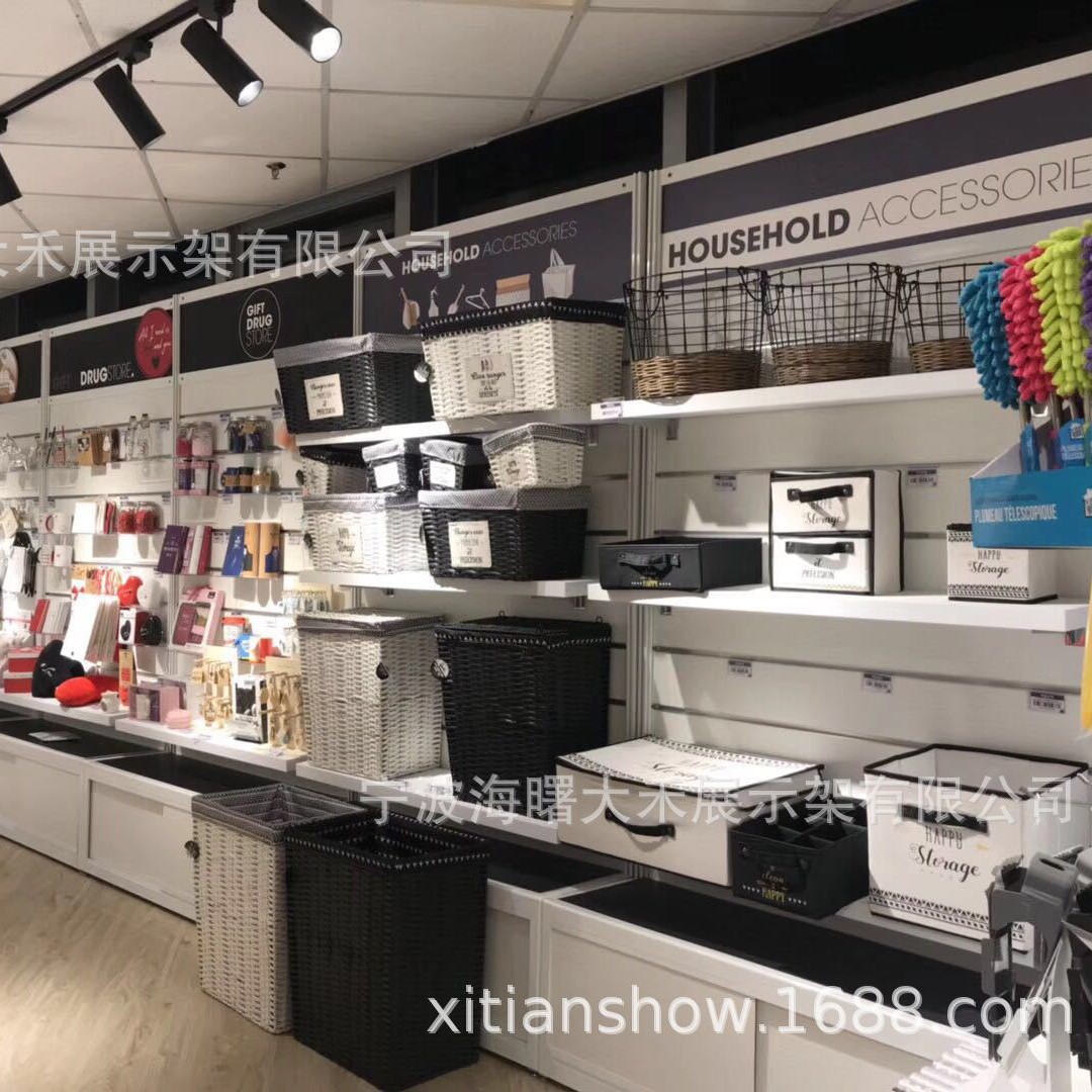 宁波样品间铝合金精品带柜展示架手提袋玩具文具杂货货架陈列台