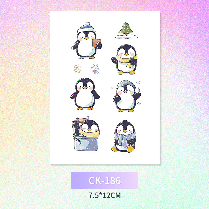 Glitter mariposa cara pegatinas tatuaje pegatinas hadas lavable impermeable de larga duración lindo unicornio ciervo Luna Estrella Planeta