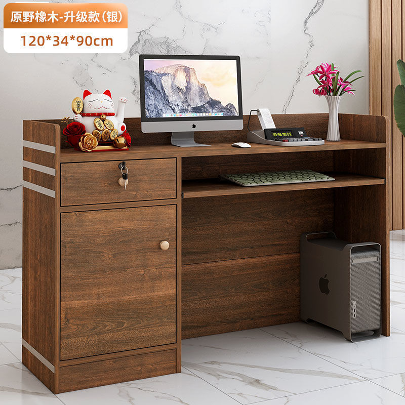 收银台吧台桌简约现代服装店院柜台迎宾台免漆接待台厂供应链批发|undefined