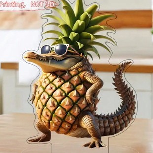 Cross-Border Popular 2D Flat Foreign Mountain and Sea Classic Figurine with Wooden Stick Man Tralala Wearing Shoes Shark Doll