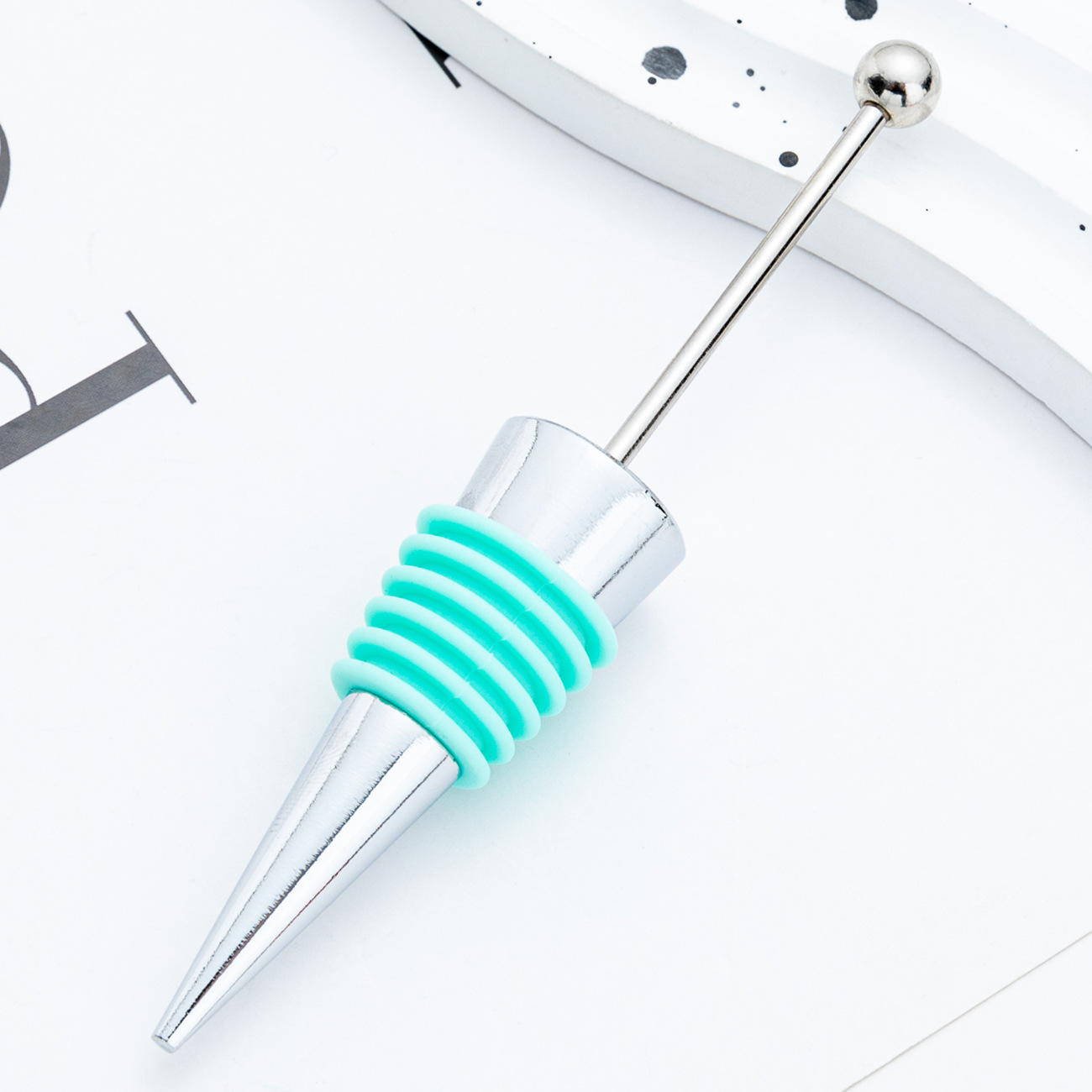 Transfronterizo DIY cuentas tapones de vino tapones de vino tapones de champán tapones de silicona tapones de aleación de vino al por mayor