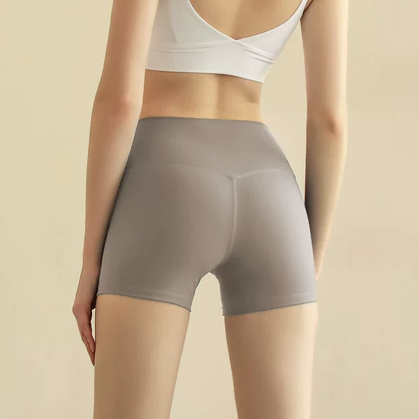 2025 New Style No T-Line Three-Point Yoga Pants Women's European and American High-Waist Hip-Lifting Peach Sports Shorts Fitness Hot Pants