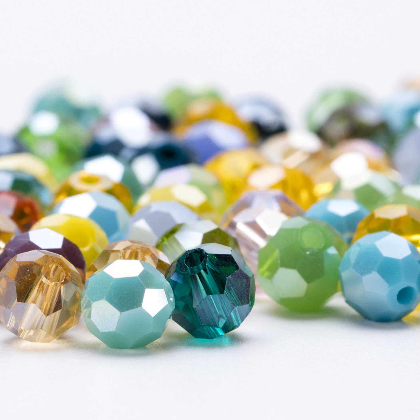 Glass round beads