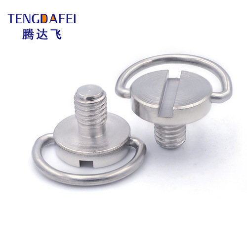 M5M6 monitor quick-release screw stainless steel round head hand-tight hanging ring pan-tilt tripod base M2M3 screw