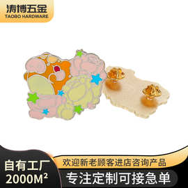 不锈钢徽章 胸针珐琅烤漆纪念章动画logo图标闪光 不锈钢徽章定制