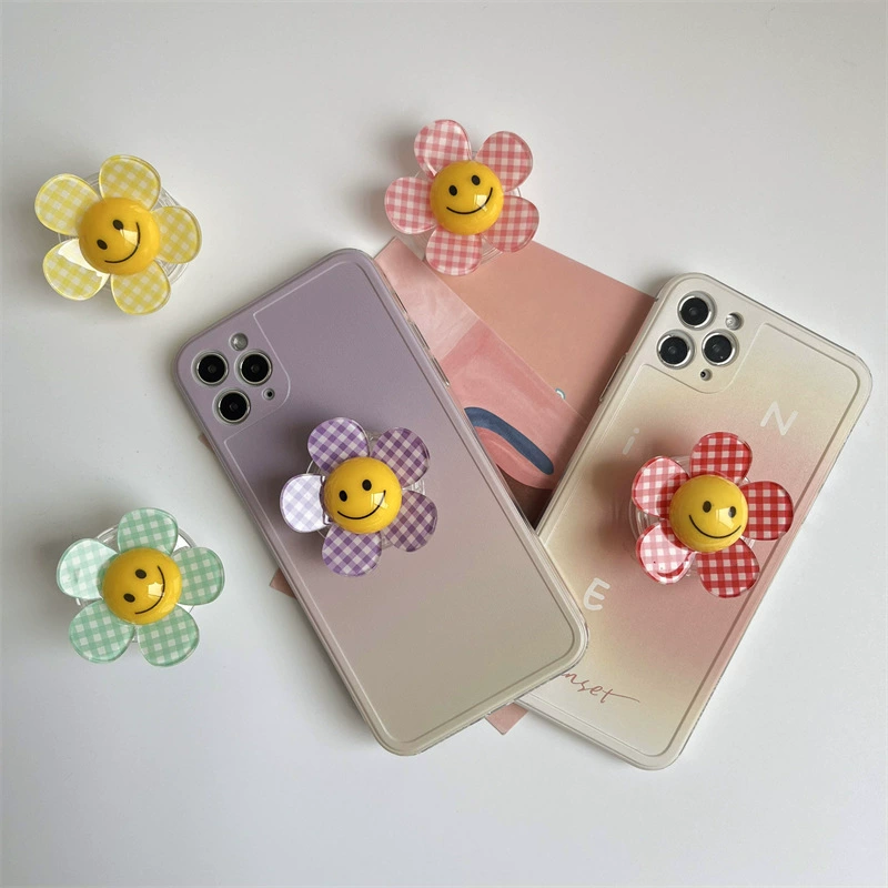 Креативный смайлик цветок прозрачный подставка для мобильного телефона