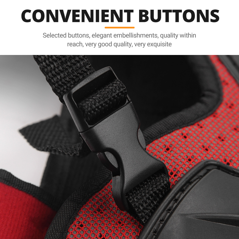 Cinco piezas de chaqueta de armadura para niños rueda de esquí rodilla de protección de codo deportivo de bicicleta de montaña al aire libre cubierta de protección