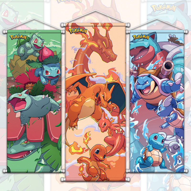 Eevee, Charizard, Gengar, Bulbasaur Merchandise, Wall Art, Anime Posters, 2D Art