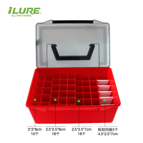 Elua fishing gear wooden shrimp fishing box portable fishing box Doglua storage bait box snap-on portable cross-border