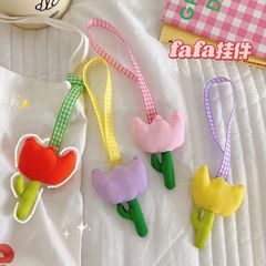 Ornaments for women, cute tulip pendants, exquisite couple bags, clothing accessories, cartoon candy-colored flower pendants, trendy