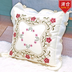European-style pastoral embroidered pillowcase sofa cushion car creative craft pillow wholesale processing