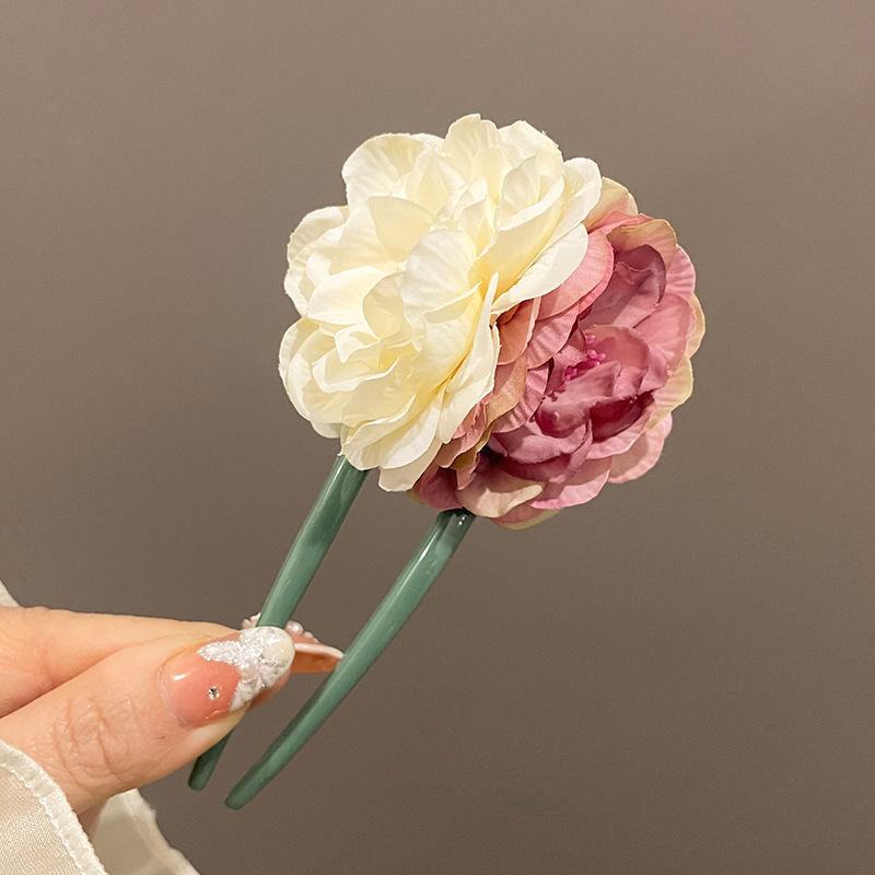 Flores en forma de U pinzas de cabello para mujeres 2024 nuevo pinzas de cabello pinzas