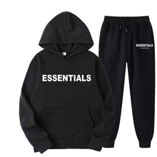 男运动套装运动套装情侣套装男ESSENTIALS连帽衫外贸卫衣女套装
