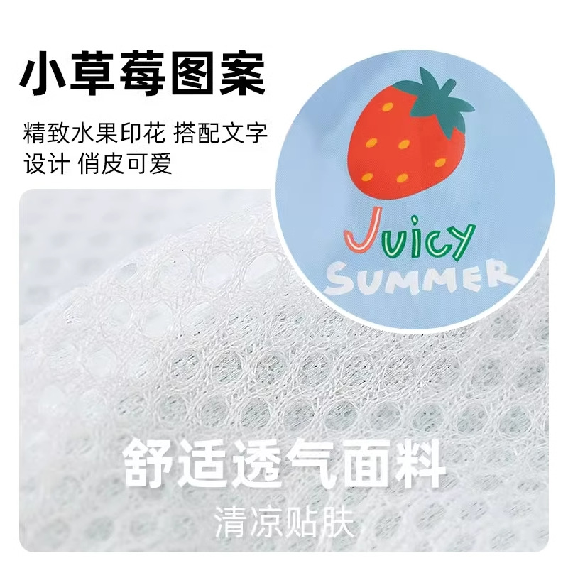 Primavera y verano perros dibujos animados a prueba de agua fresa antisucio corky bolsas de vientre perros pequeños y medianos salchicha ropa de perros