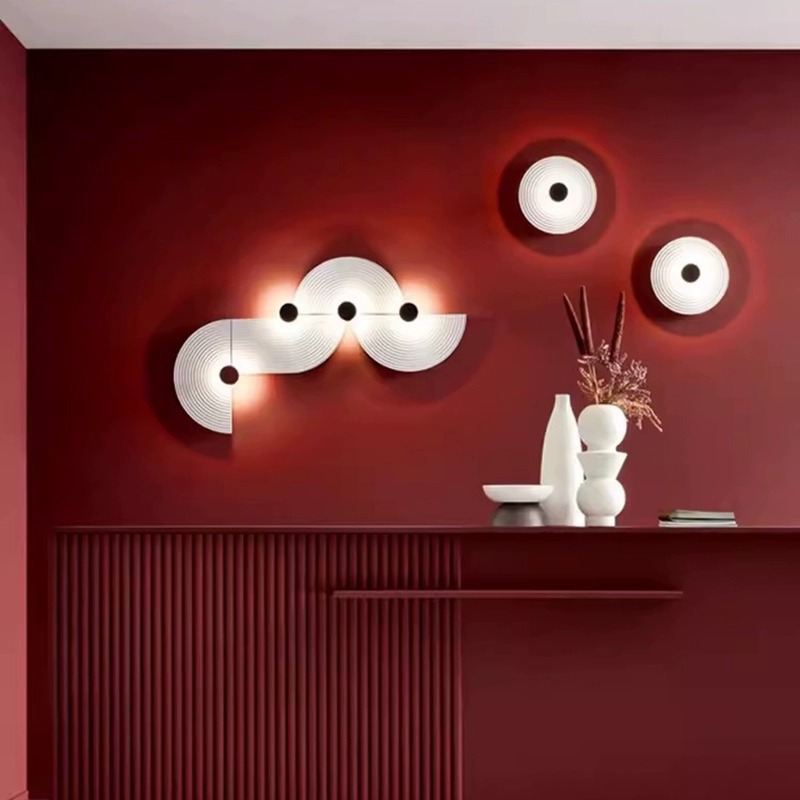 Lámpara de pared Lámpara de pared Fondo de cama Dormitorio Decoración creativa Fondo Pando de pared Entrada Jane Escalera nórdica Extremo Sala de estar Arena