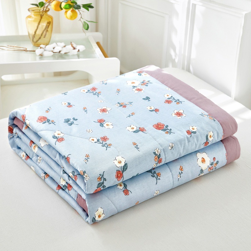 New Washable 100% Cotton Quilt with Cotton Lining and Filling, Direct Sale from Manufacturer, Pure Cotton Pillowcases, Bed Sheets, Summer Quilt Wholesale