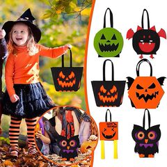 ハロウィーンフェルトバッグコウモリフクロウスタイル子供手提げ袋万聖夜舞踏会装飾悪魔キャンディー袋