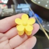 Matte, yellow, flowered, 3.5cm