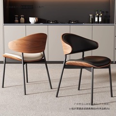 实木餐椅家用中古风靠背椅子高级餐桌椅意式伊姆斯椅餐厅凳子批发
