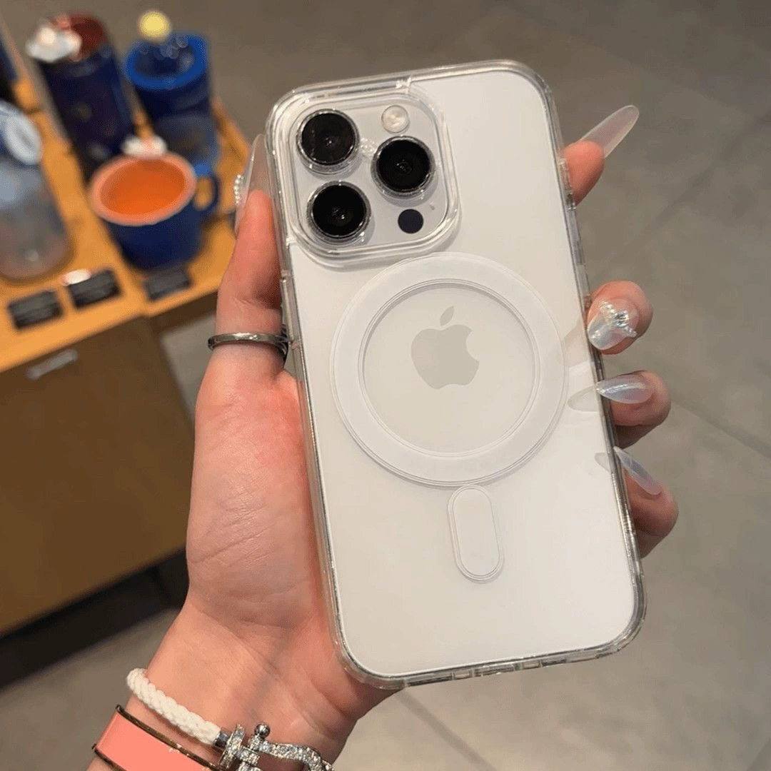 Чехол для телефона (Apple) совместим с iPhone 16, прозрачный акриловый защитный чехол, совместим с MagSafe
