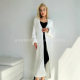 White Mink Cashmere Cardigan Sweater Mid-length Loose Lazy Style Knitted Coat Women's Autumn and Winter Bathrobe Outer Coat