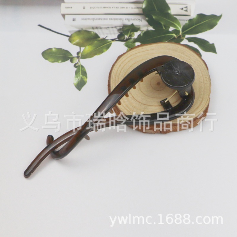 10厘米扭夹塑料发夹折不断头饰发夹配件手工发饰diy材料扭扭发夹|undefined